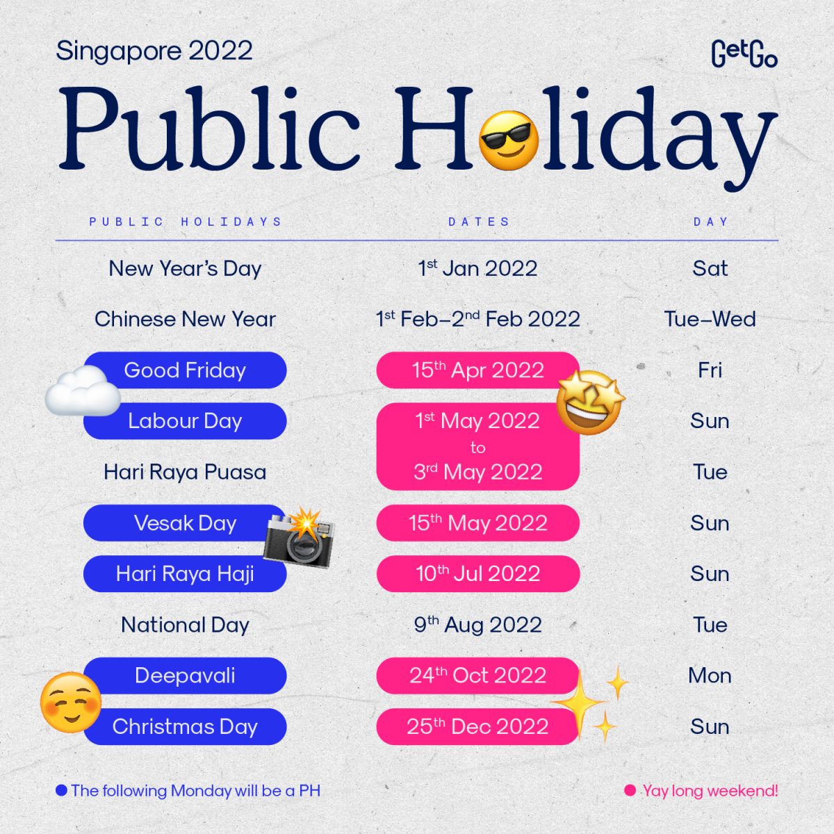 Public holidays in 2022: how to maximize the long weekends - Singapore ...