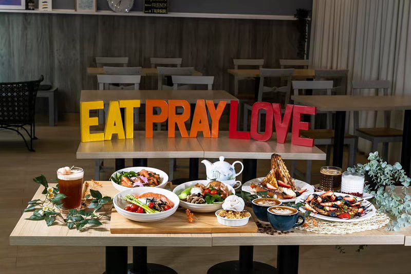 a picture of food displayed at the living room cafe of Zion bishan