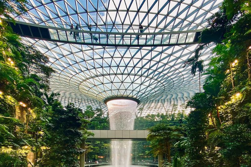 HSBC Rain Vortex jewel Changi